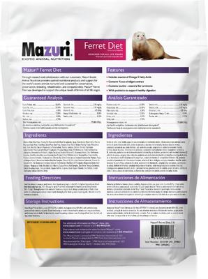 Show full view: Mazuri Ferret Food, 5-lb bag slide 2 of 10