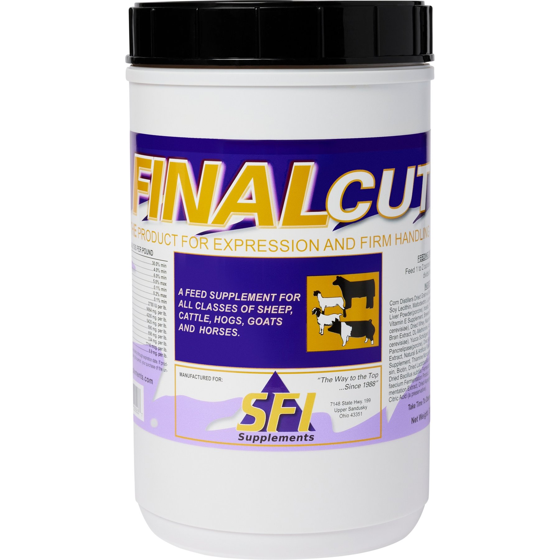 SFI Final Cut Muscle Care Farm Animal Supplement, 3-lb tub