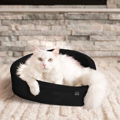 Show full view: Elle Heart-Shaped Orthopedic Dog & Cat Bed, Black slide 3 of 7