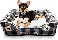 Details Microsuede Dog & Cat Bed, Black