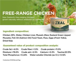 ZEAL New Zealand Chicken Recipe High Protein Grain-Free Wet Cat Food, 3.17-oz can, case of 24 slide 2 of 7