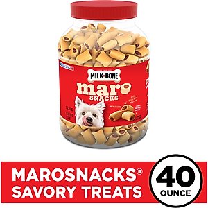 Milk-Bone MaroSnacks Real Bone Marrow Dog Treats, 40-oz tub