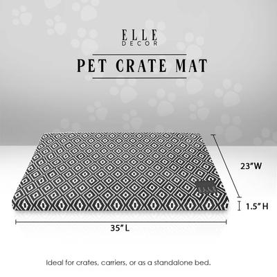 Show full view: Elle Elegant Design Dog & Cat Crate Mat, Black slide 4 of 7