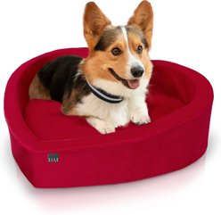 Elle Heart-Shaped Orthopedic Dog & Cat Bed, Red