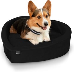 Elle Heart-Shaped Orthopedic Dog & Cat Bed, Black slide 1 of 7