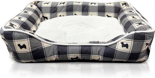 Show full view: Details Microsuede Dog & Cat Bed, Black slide 2 of 7