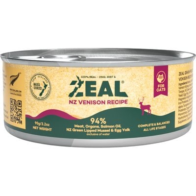 ZEAL New Zealand ZEAL New Zealand Venison Recipe High Protein Grain-Free Wet Cat Food, 3.17-oz can, case of 24