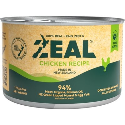ZEAL New Zealand ZEAL New Zealand Chicken Recipe High Protein Grain-Free Wet Cat Food, 6-oz can, case of 12