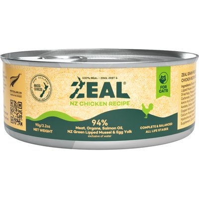 ZEAL New Zealand ZEAL New Zealand Chicken Recipe High Protein Grain-Free Wet Cat Food, 3.17-oz can, case of 24