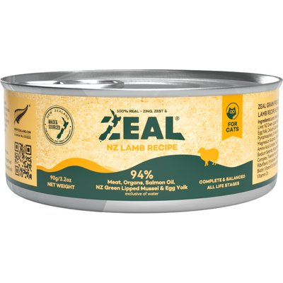 ZEAL New Zealand ZEAL New Zealand Lamb Recipe High Protein Grain-Free Wet Cat Food, 3.17-oz can, case of 24