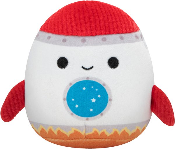 Squishmallows Space Rudy & Hugo Squeaky Plush Dog Toy, 3.5-in, 2 count