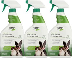 Citrus Magic Pet Odor Eliminator Fragrance-Free Pet Deodorizer Spray, 22-fl oz bottle, case of 3