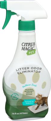 Show full view: Citrus Magic Pet Probiotic Outdoor Fresh Cat Litter Odor Eliminator, 16-fl oz, case of 2 slide 3 of 3