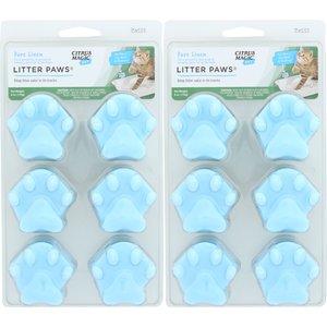 Citrus Magic Litter Paws Fresh Linen Cat Litter Deodorizer, 6 count, case of 2