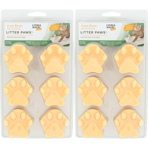 Citrus Magic Litter Paws Ocean Breeze Cat Litter Deodorizer, 6 count, case of 2