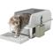 Show in main carousel: PawHut High Sided Stainless Steel Cat Litter Box with Metal Scoop & Holder, Light Gray, 23.7-in slide 1 of 9
