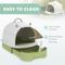Show in main carousel: PawHut Covered Cat Litter Box with Lid & Scoop, 20.5-in, Green slide 5 of 9