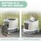 Show in main carousel: PawHut Enclosed Drawer Cat Litter Box with Scoop, Gray, 20.7-in slide 7 of 10