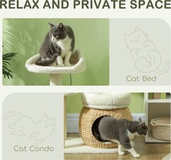 PawHut Activity Center 31-in Cat Tree Tower, Cream White slide 2 of 9