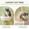 Show in main carousel: PawHut Wooden Cat Scratching Posts 41-in Plush Cat Tree & Condo, Cream White slide 5 of 9