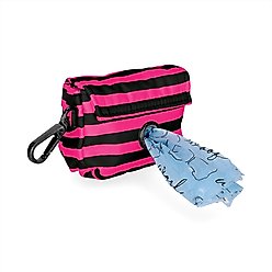 JEJOU DOG Neon Pink Stripes Walk Set Dog Collar & Leash, Neon Pink, Small slide 2 of 6