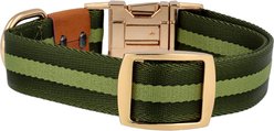 JEJOU DOG Green Stripes Walk Set Dog Collar & Leash, Green, Small slide 2 of 6