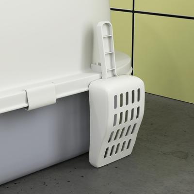 Show full view: PawHut Covered Cat Litter Box with Lid & Scoop, 20.5-in, Gray slide 9 of 9