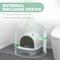 Show in main carousel: PawHut Covered Cat Litter Box with Lid & Scoop, 20.5-in, Gray slide 4 of 9