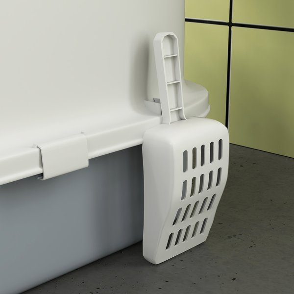 PawHut Enclosed Drawer Cat Litter Box with Scoop, Gray, 20.7-in