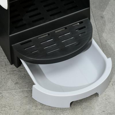 Show full view: PawHut Covered Cat Litter Box with Scoop, Gray, 23.6-in slide 9 of 9