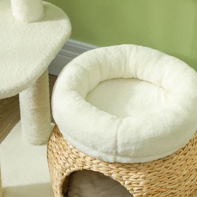 Show full view: PawHut Activity Center 31-in Cat Tree Tower, Cream White slide 8 of 11