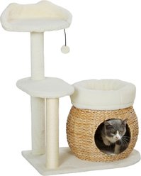 PawHut Activity Center 31-in Cat Tree Tower, Cream White