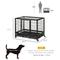 Show in main carousel: PawHut Heavy Duty Double Door Lockable Wheels Dog Crate, Black, 36-in slide 4 of 11