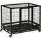 Show in main carousel: PawHut Heavy Duty Double Door Lockable Wheels Dog Crate, Black, 36-in slide 1 of 11