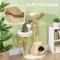 Show in main carousel: PawHut Wooden Cat Scratching Posts 41-in Plush Cat Tree & Condo, Cream White slide 6 of 9