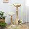 Show in main carousel: PawHut Wooden Cat Scratching Posts 41-in Plush Cat Tree & Condo, Cream White slide 3 of 9