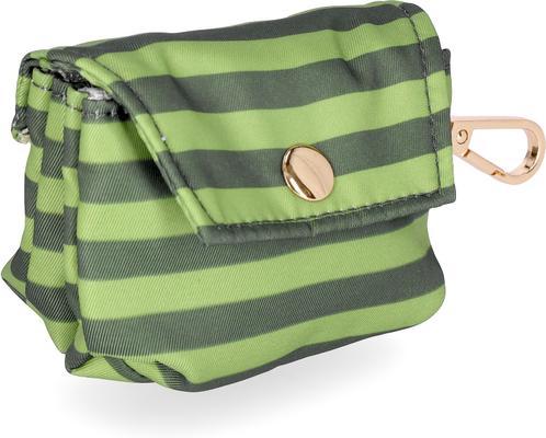 Show full view: JEJOU DOG Green Stripes Walk Set Dog Collar & Leash, Green, Small slide 5 of 7