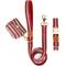 Show in main carousel: JEJOU DOG Burgundy Stripes Walk Set Dog Collar & Leash, Burgundy, Medium slide 1 of 6