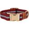 Show in main carousel: JEJOU DOG Burgundy Stripes Walk Set Dog Collar & Leash, Burgundy, Medium slide 2 of 6