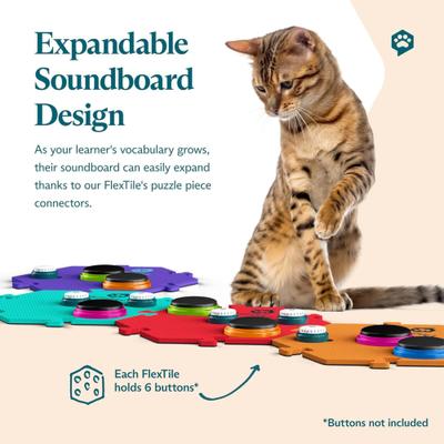 Show full view: FluentPet FlexTile Talking Mat Dog Toy, Purple slide 5 of 6