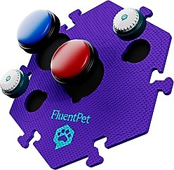 FluentPet FlexTile Talking Mat Dog Toy, Purple
