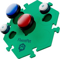 FluentPet FlexTile Talking Mat Dog Toy, Green