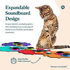 FluentPet FlexTile Talking Mat Dog Toy, Orange slide 2 of 5