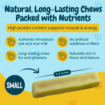 Show full view: HOTSPOT PETS 3 to 4-in Himalayan Yak Cheese Dog Chew Treats, Small, 6 count slide 4 of 11