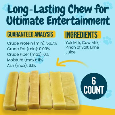 Show full view: HOTSPOT PETS 3 to 4-in Himalayan Yak Cheese Dog Chew Treats, Small, 6 count slide 5 of 11