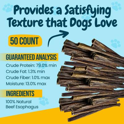 Show full view: HOTSPOT PETS 12-in Beef Gullet Sticks Dog Treats, 50 count slide 5 of 10