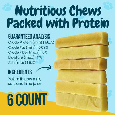 Show full view: HOTSPOT PETS 4 to 5-in Himalayan Yak Cheese Dog Chew Treats, Medium, 6 count slide 5 of 11