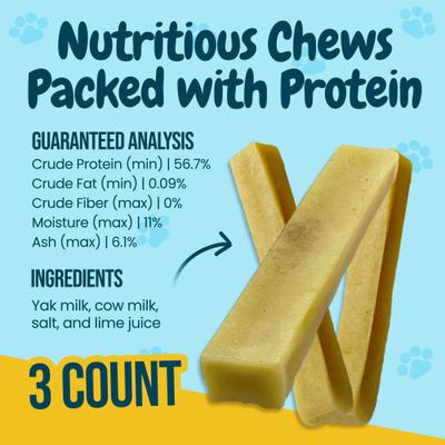Show full view: HOTSPOT PETS 4 to 5-in Himalayan Yak Cheese Dog Chew Treats, Medium, 3 count slide 5 of 11