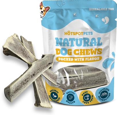 Show full view: HOTSPOT PETS 8 to 9-in Split Elk Antlers Dog Treats, X-Large, 3 count slide 3 of 8