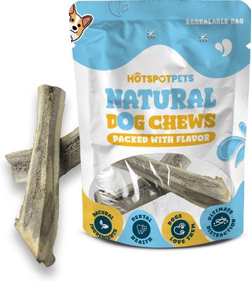 Show full view: HOTSPOT PETS 8 to 9-in Split Elk Antlers Dog Treats, X-Large, 2 count slide 3 of 8